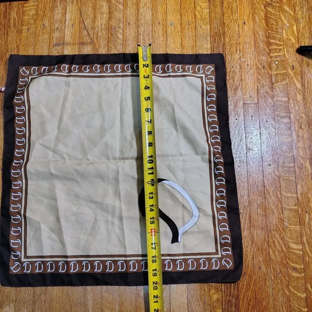 Italian Made Western Square Scarf Bandana Letter 